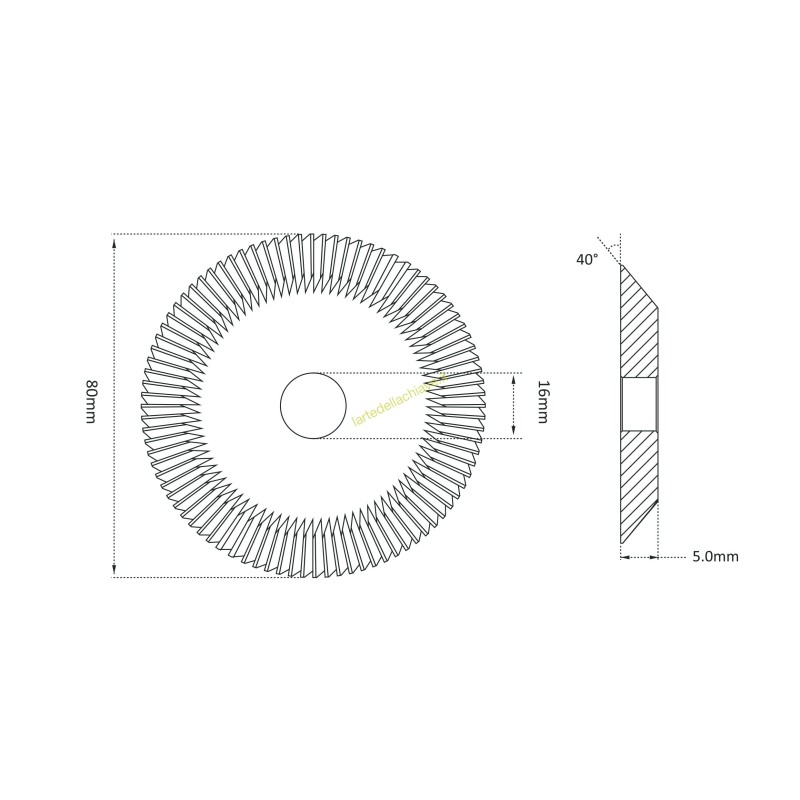 FRESA RAISE P01W WIDIA 80x5x16