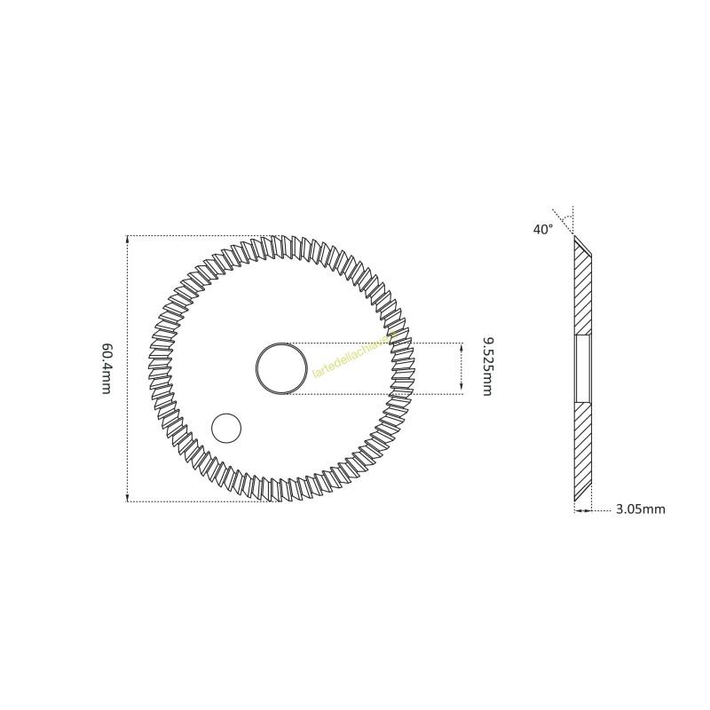 FRESA RAISE 01F FUTURA 60.4x3.05x9.53x40°