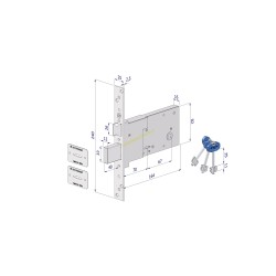 Serratura 2010 DM laterale/catenaccio+scrocco/E.70/4 mandate/3 chiavi 0CVB
