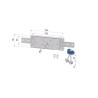 Serratura centrale DM per serranda/CH45 diritto/GC 8/2 chiavi 0CVB