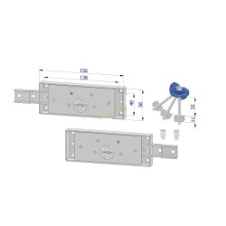 Coppia serrature laterali DX+SX DM per serranda/CH45 piegato/GC 8/3 chiavi 0CVB