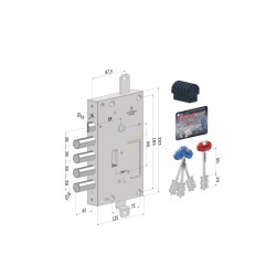 Serratura triplice 140C a...