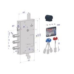 Serratura triplice 140C a...