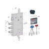 Serratura triplice 140C a doppia mappa SECURMAP SX+DX CR INT.37 mm 1+3 chiavi 0CC5 conf. singola