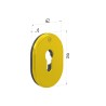 Kit piastrina 4302 62x82x6 mm a cilindro in ottone lucido PVD oro