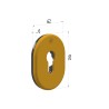 Kit piastrina 4302 62x82x6 mm a cilindro in alluminio anodizzato bronzo F4