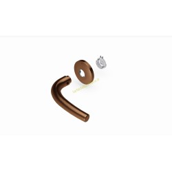 Kit 1/2 maniglia TIZIANA c/rosetta+molla alluminio anodizzato bronzo F4: 5000+4752+4091
